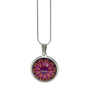 Magenta Daisy Necklace